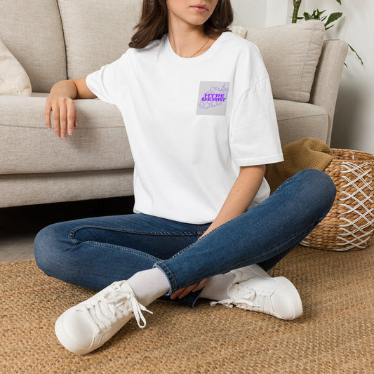 HypeBerry Pocket Tee — Retro Purple Berry Logo Graphic T-Shirt