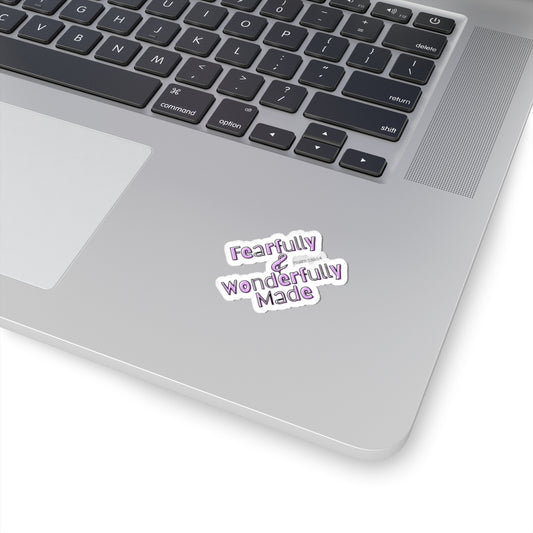 Fearfully & Wonderfully Made Kiss-Cut Sticker | Bible Verse Faith Decal