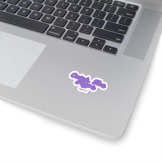 Catch The Hype Purple Script Sticker — Kiss-Cut Laptop Decal