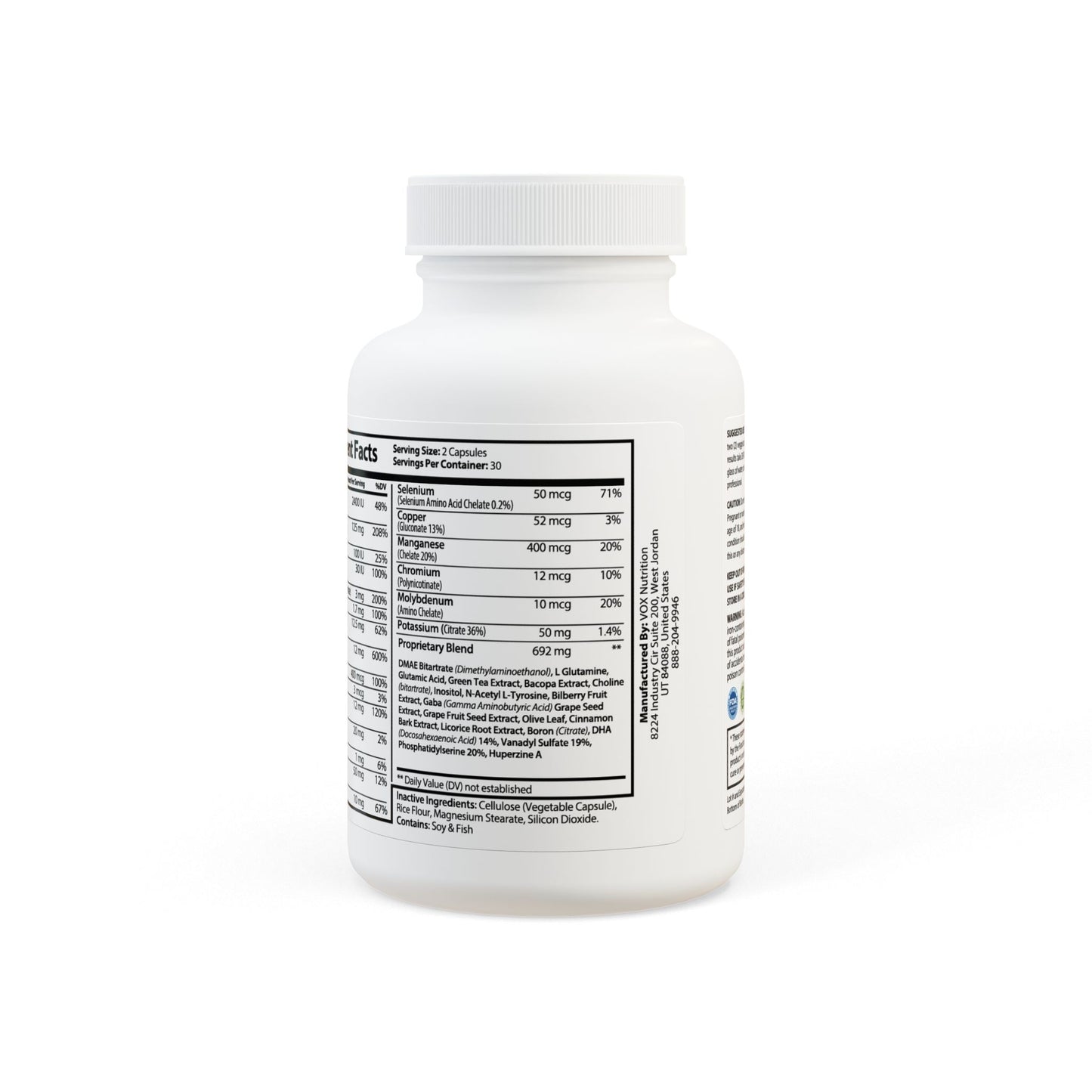 Brain Support Complex Supplement 60 Capsules | Focus, Memory & Mental Clarity