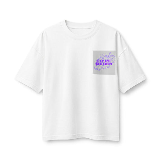 HypeBerry Women's Graphic Tee — Retro Berry Print Boxy T-Shirt