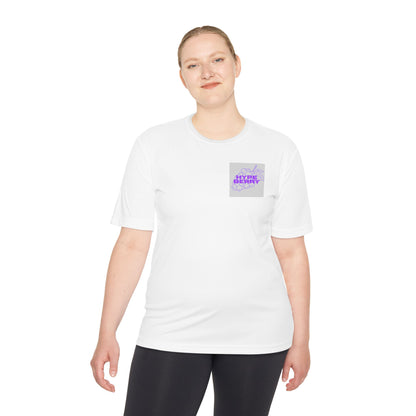 HypeBerry Moisture-Wicking Graphic Tee — Retro Purple Berry Logo Performance Shirt
