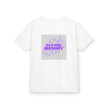 HypeBerry Kids Graphic Tee — Purple Berry Logo T-Shirt