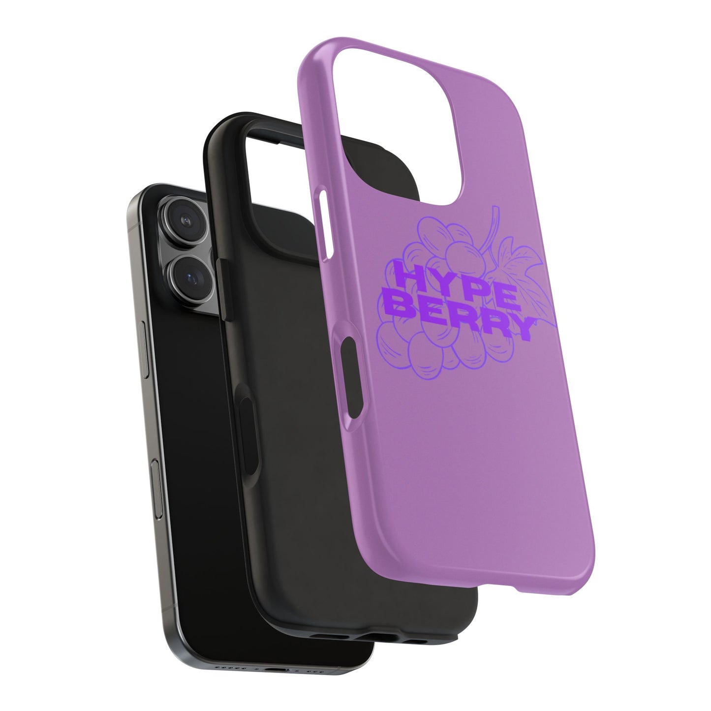 HypeBerry Tough Phone Case — Bold Purple Grape Design | iPhone 13–17