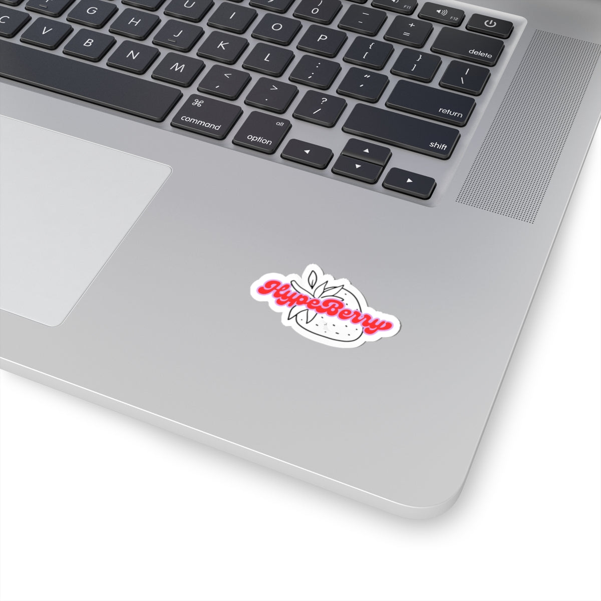 HypeBerry Kiss-Cut Sticker | Retro Script Strawberry Logo Vinyl Decal