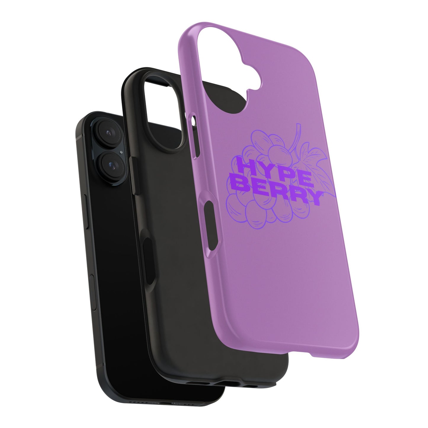 HypeBerry Tough Phone Case — Bold Purple Grape Design | iPhone 13–17