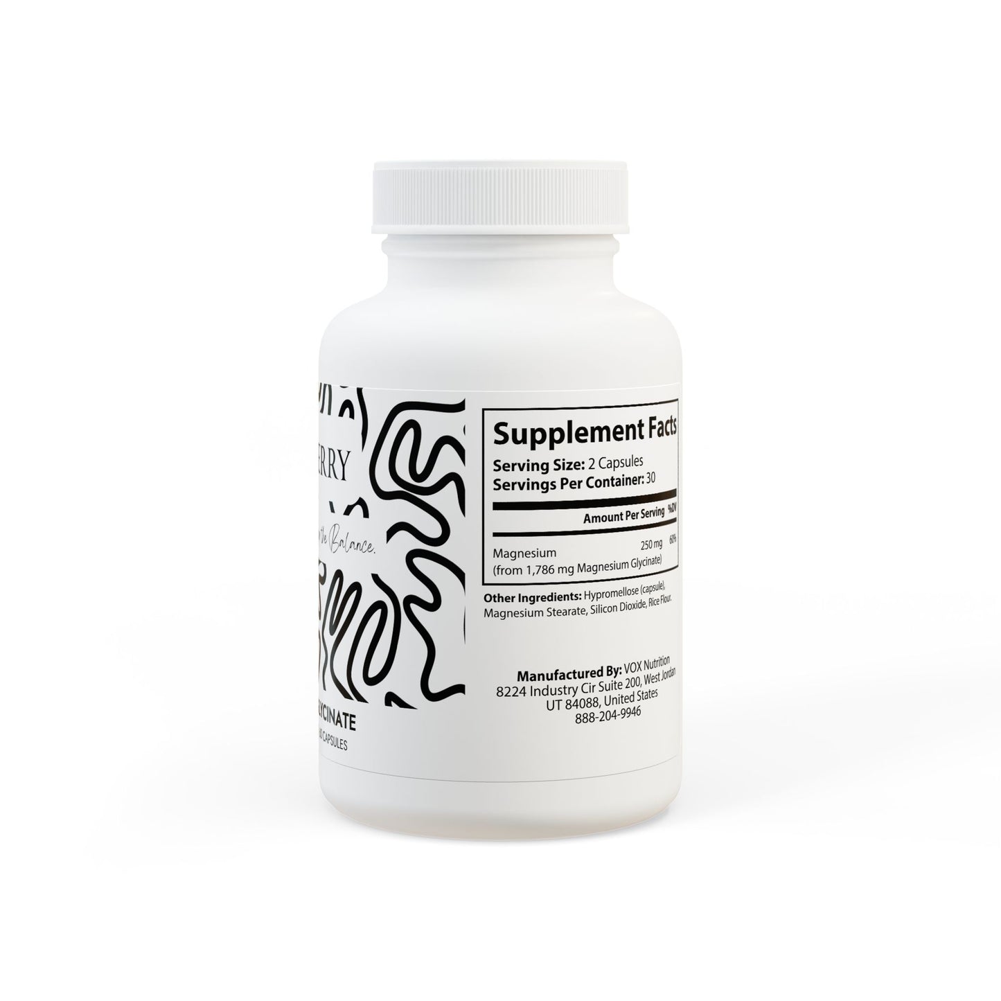 Magnesium Glycinate Supplement 60 Capsules | Athletic Performance & Recovery