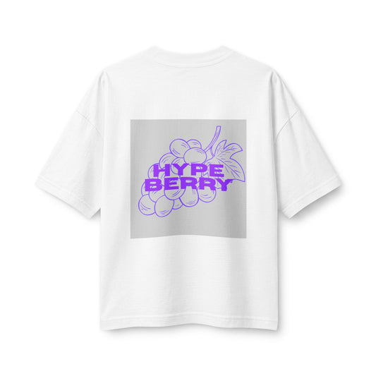 HypeBerry Women's Graphic Tee — Retro Berry Print Boxy T-Shirt