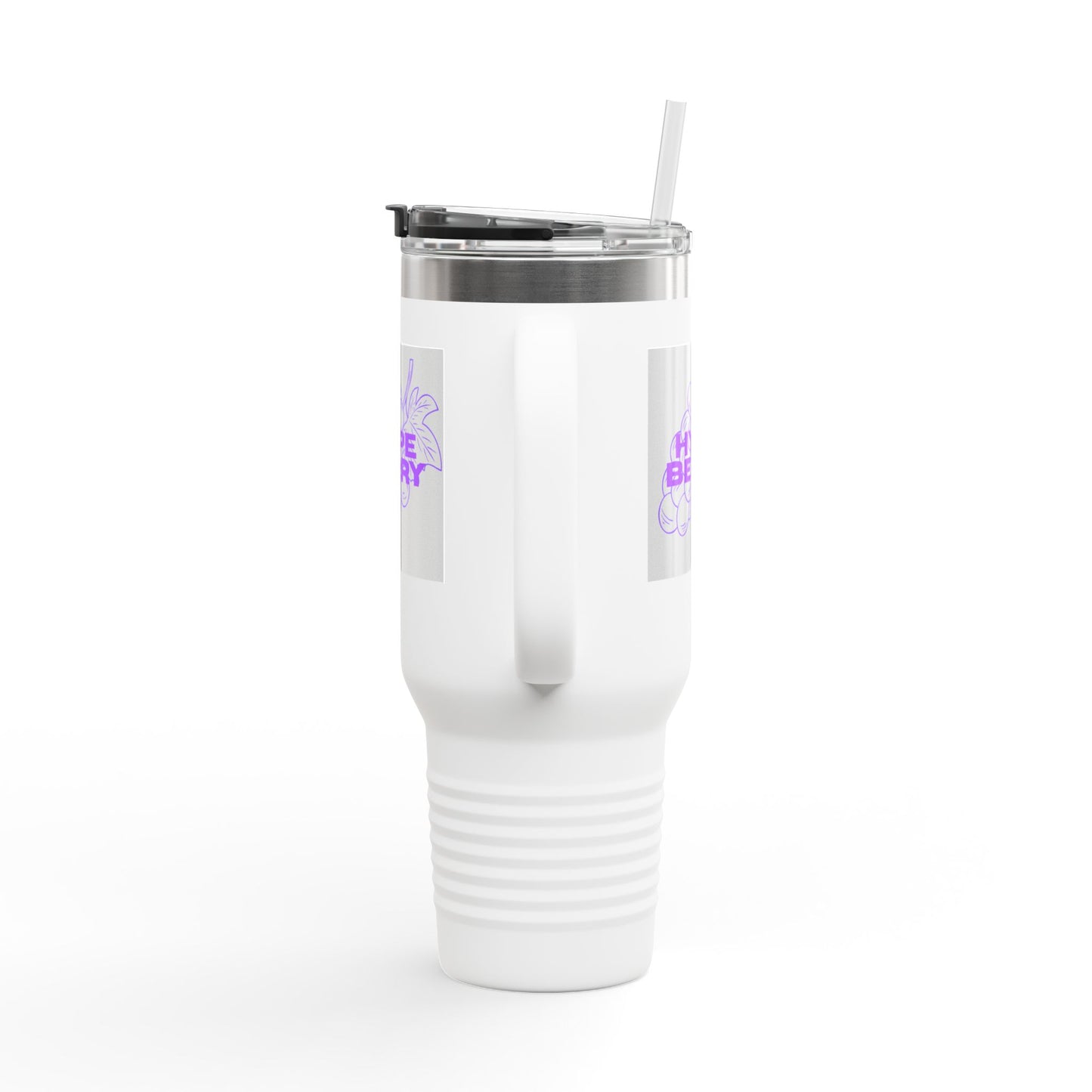 HypeBerry 40oz Insulated Travel Mug — Large Stainless Tumbler with Straw