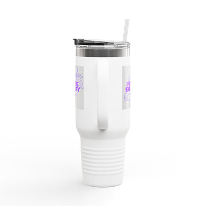 HypeBerry 40oz Insulated Travel Mug — Large Stainless Tumbler with Straw