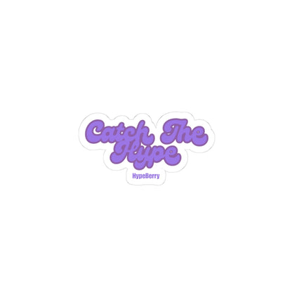 Catch The Hype Purple Script Sticker — Kiss-Cut Laptop Decal