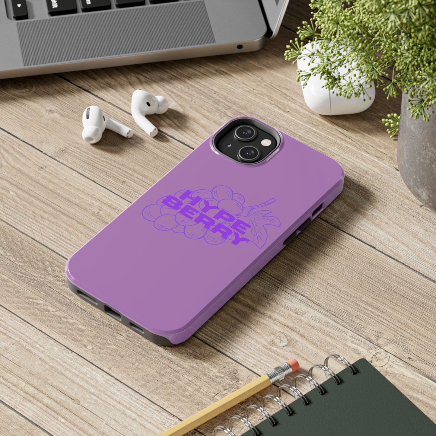 HypeBerry Tough Phone Case — Bold Purple Grape Design | iPhone 13–17