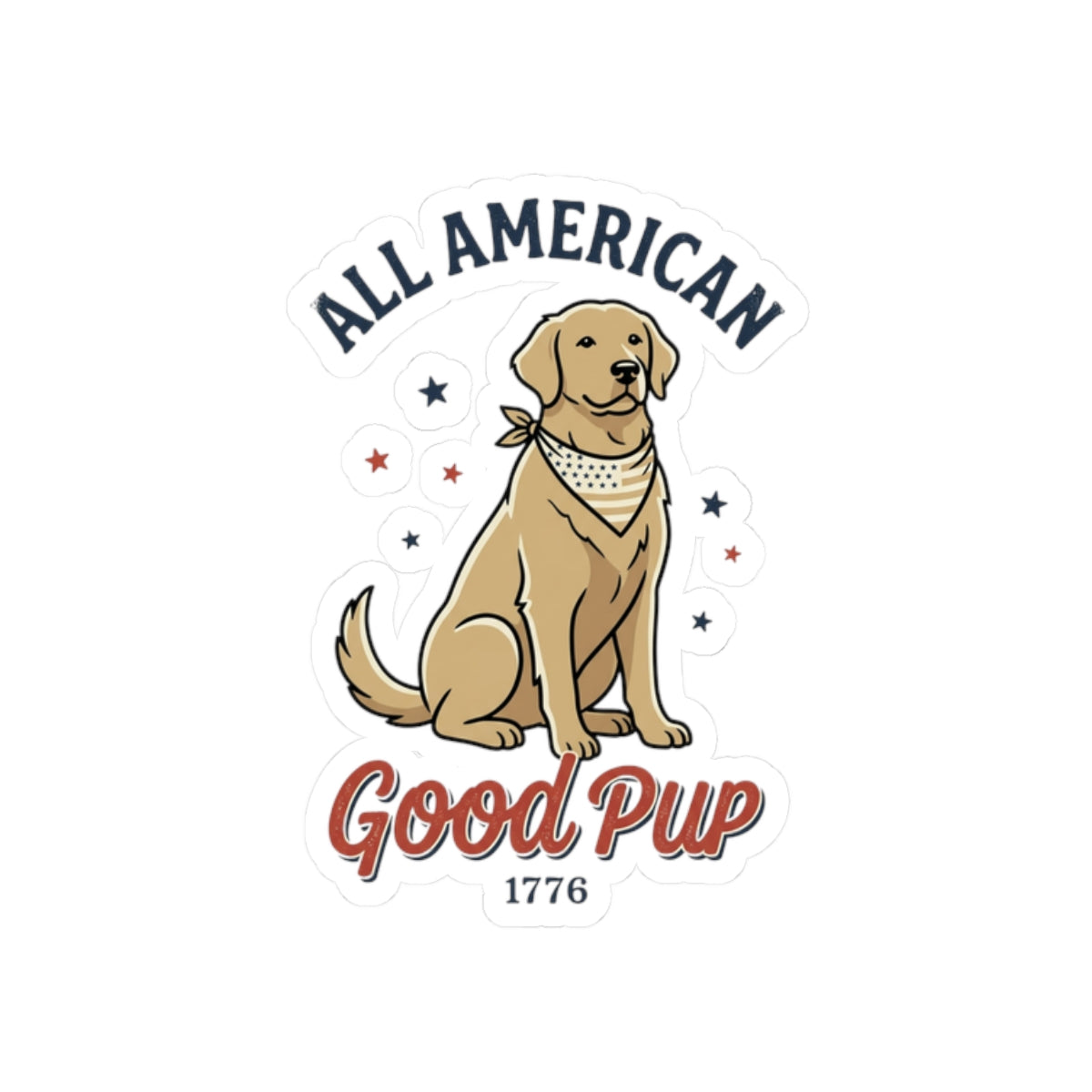 All American | Custom Kiss-Cut Stickers | Glossy Vinyl Decals