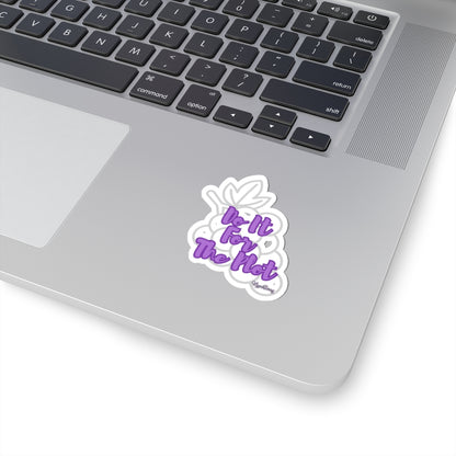 Do It For The Plot Sticker — Purple Motivational Kiss-Cut Sticker