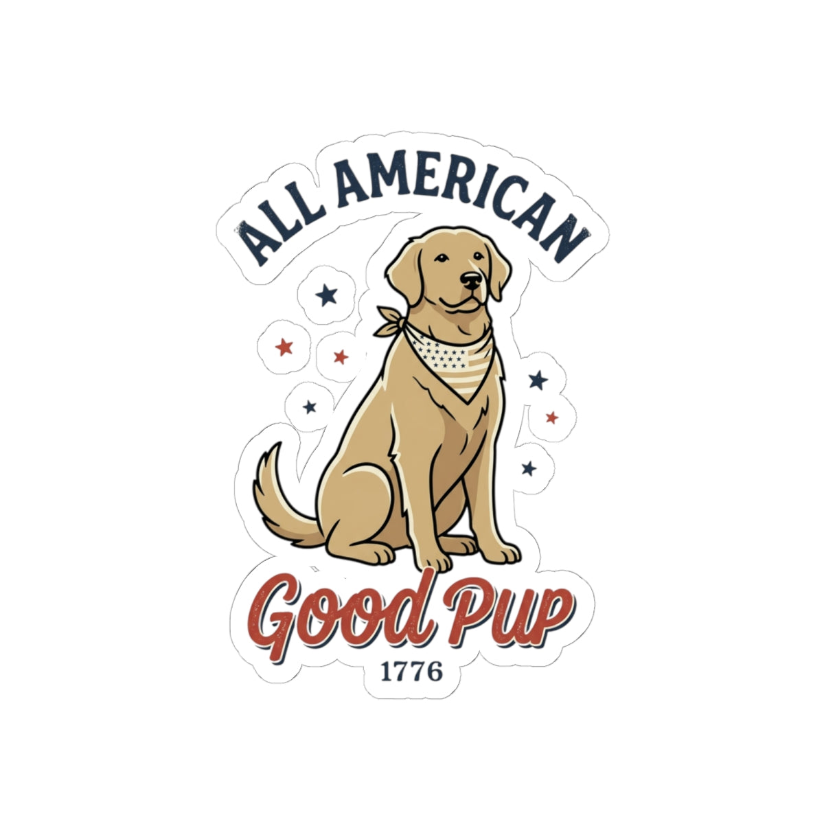 All American | Custom Kiss-Cut Stickers | Glossy Vinyl Decals