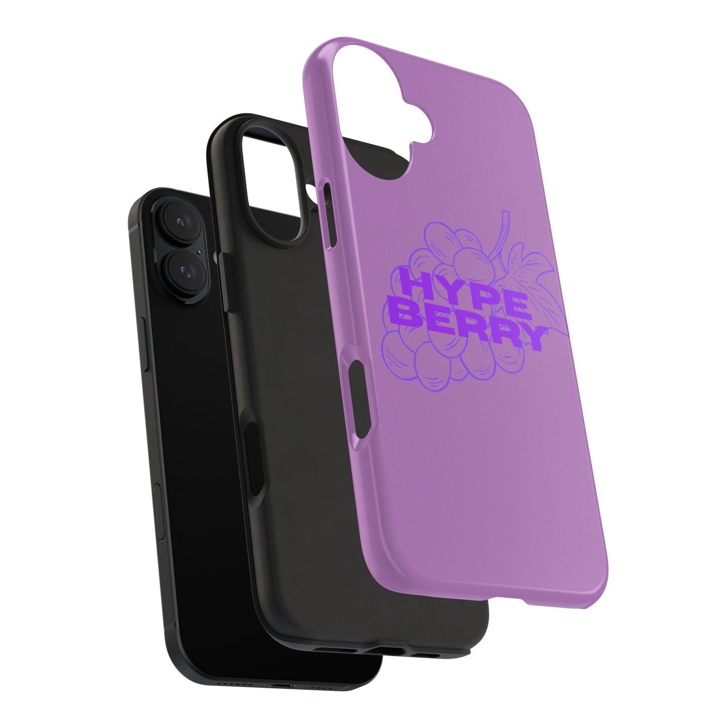 HypeBerry Tough Phone Case — Bold Purple Grape Design | iPhone 13–17