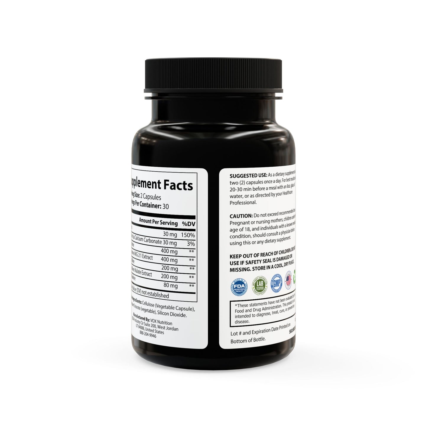 L-Arginine Supplement 60 Capsules | Pump, Endurance & Muscle Recovery