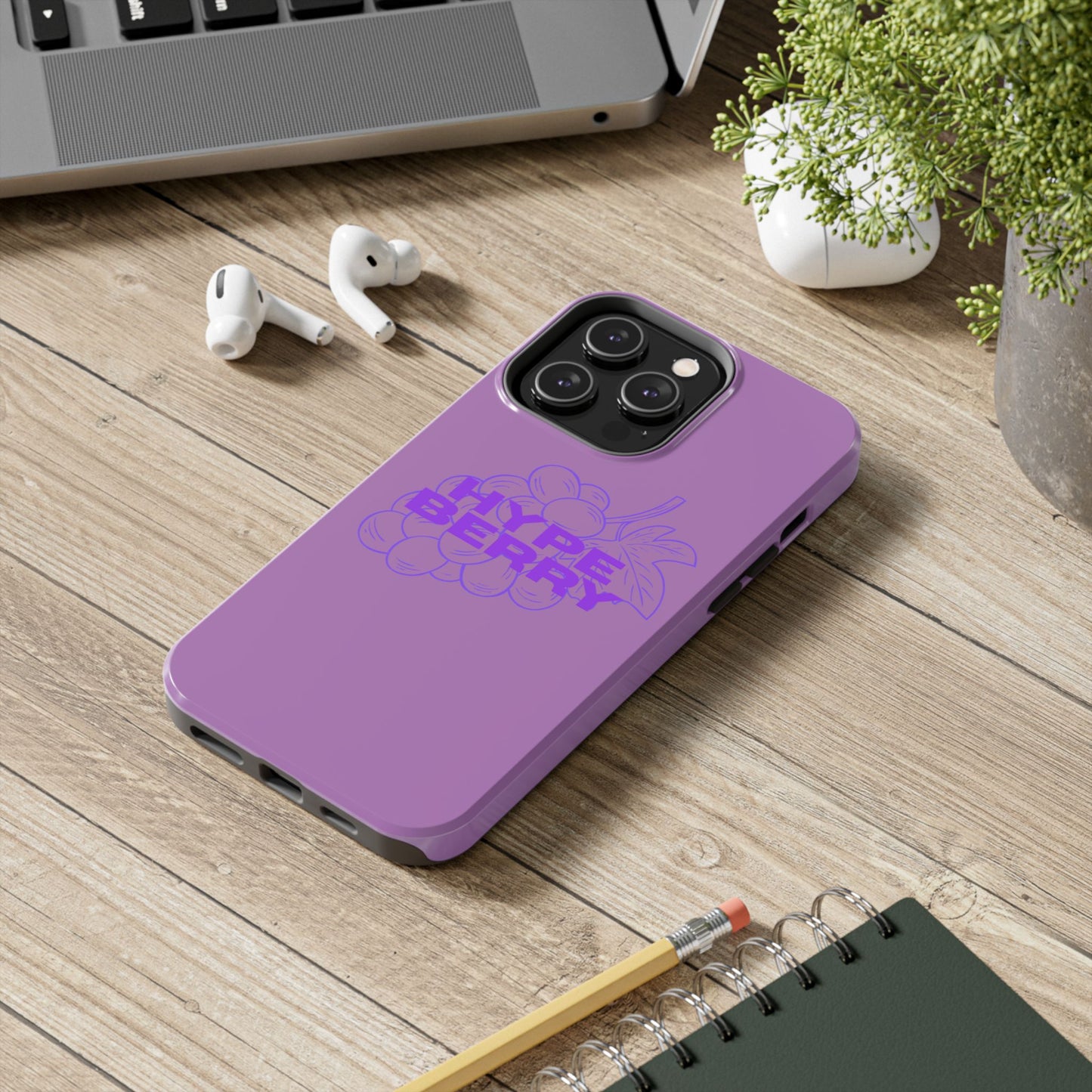 HypeBerry Tough Phone Case — Bold Purple Grape Design | iPhone 13–17