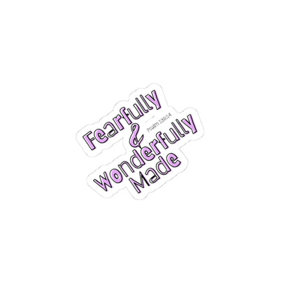 Fearfully & Wonderfully Made Kiss-Cut Sticker | Bible Verse Faith Decal