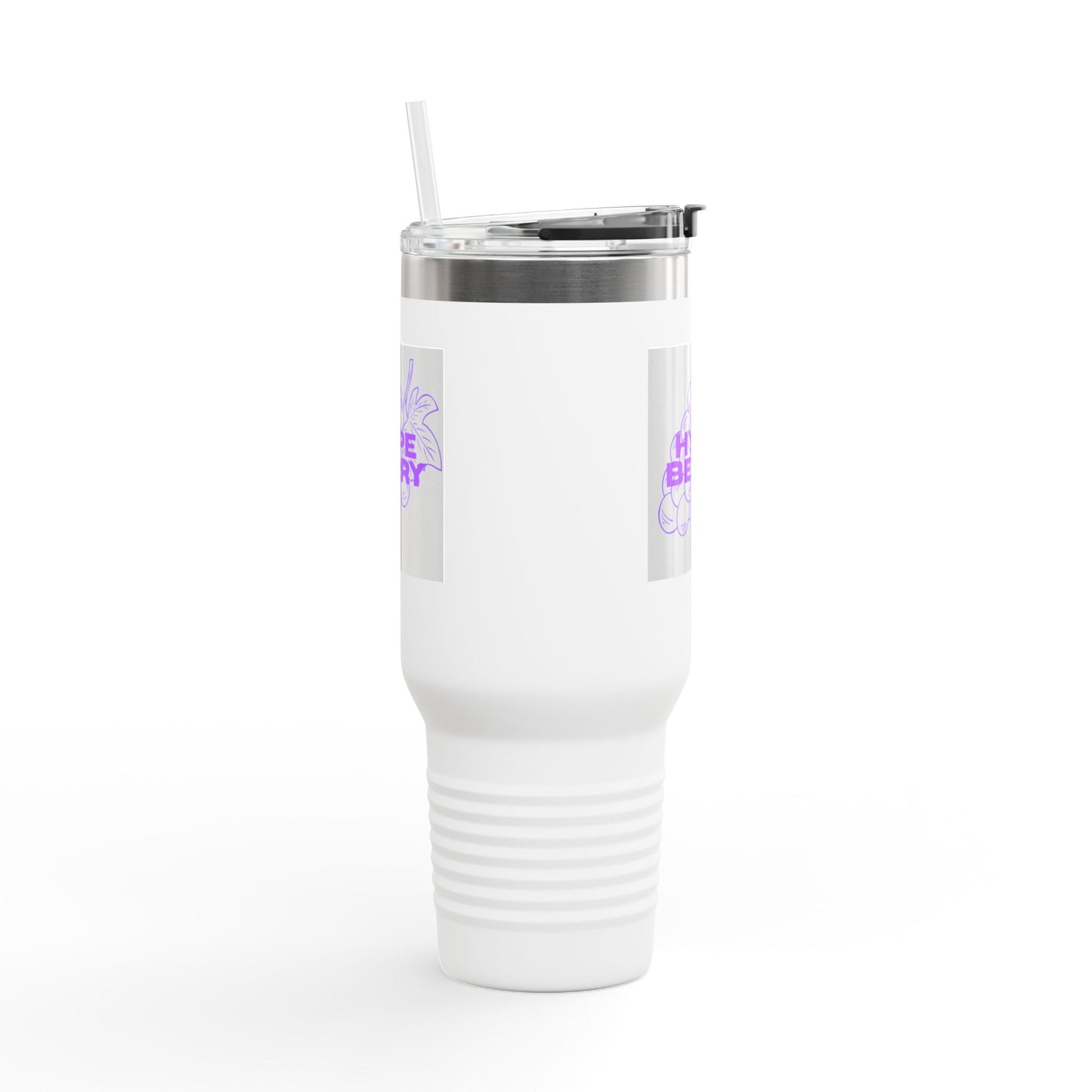 HypeBerry 40oz Insulated Travel Mug — Large Stainless Tumbler with Straw