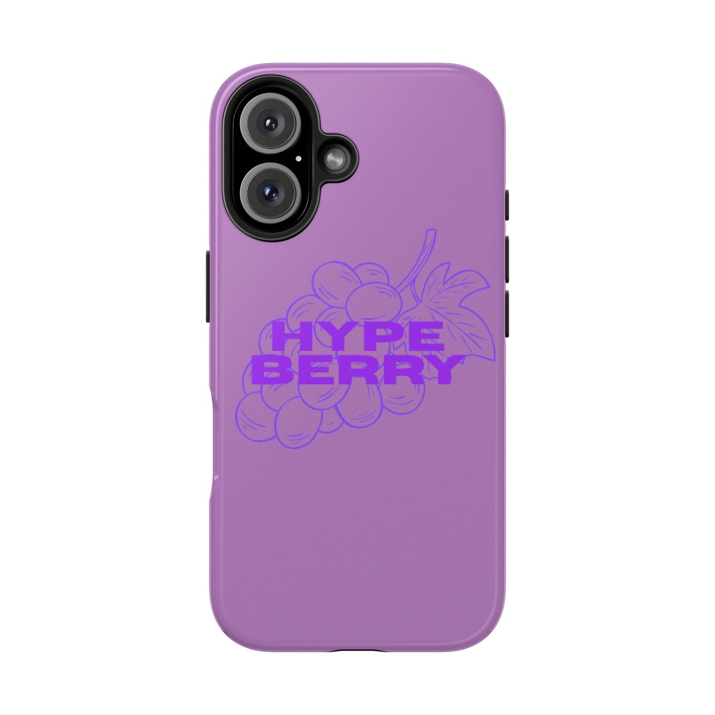 HypeBerry Tough Phone Case — Bold Purple Grape Design | iPhone 13–17