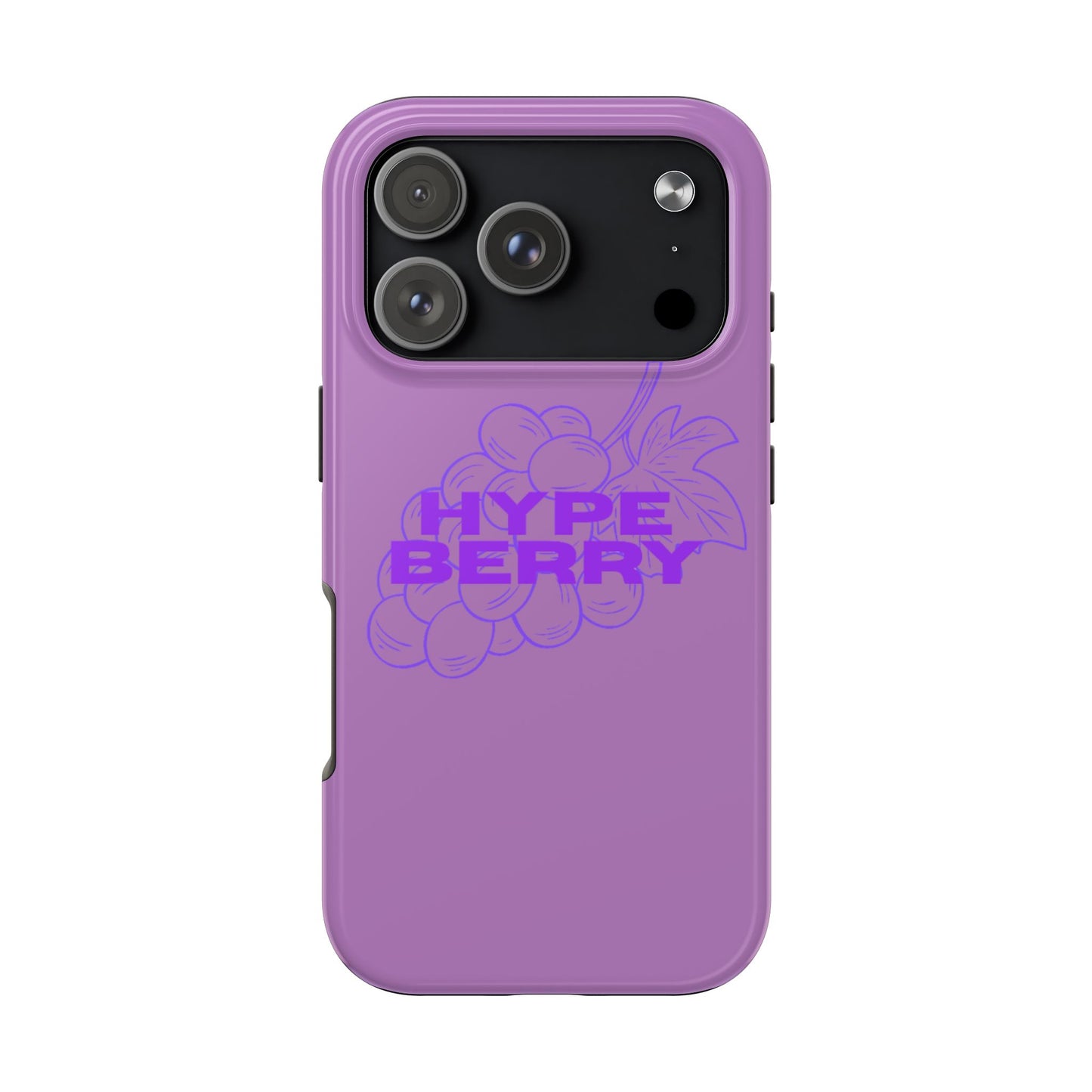 HypeBerry Tough Phone Case — Bold Purple Grape Design | iPhone 13–17